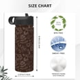 thumbnail image 4 of Yiaed Autumn Brown Plants Print Water Bottle with Straw Lid, Stainless Steel Double Wall Insulated Water Bottle | Leak-Proof and Spill-Proof Water Bottle, 4 of 8