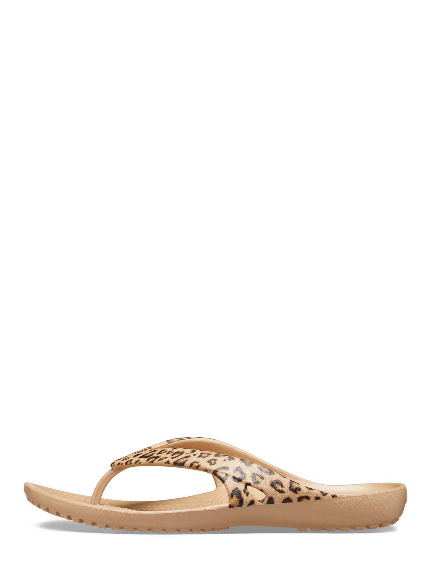 Crocs Women's Kadee II Leopard Printed Flip Flop Sandals