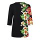 thumbnail image 2 of Camiseta de Verano de la Mujer con Cremallera de Moda de Ajuste Suelto Impresa 3/4 Manga Suelta Cómoda Primavera Y Verano Top de Verano de la Mujer, 2 of 5