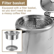 Jetcloudlive Stainless Steel Coffee Percolator 6-Cup Camping Coffee Pot with Glass Knob Portable Percolator Coffee Pot for Campfire or Stove Top Coffee Making