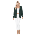 thumbnail image 4 of Yemak Women's Chunky Knit Long Bell Sleeve Open Sweater Cardigan MK8235-PCK-L-BD, 4 of 5