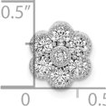 thumbnail image 3 of 14K White Gold Lab Grown Diamond Si1/Si2, G H I, Floral Chain Slide Penda Made In India pm8466-050-wlg, 3 of 5