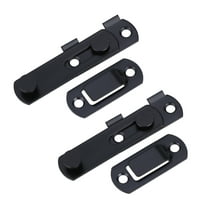 2pcs Black Door Latch Made of Stainless Steel for Home Use on Doors Windows Cabinets Gates