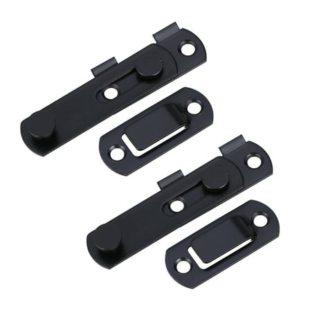 2pcs Black Door Latch Made of Stainless Steel for Home Use on Doors Windows Cabinets Gates