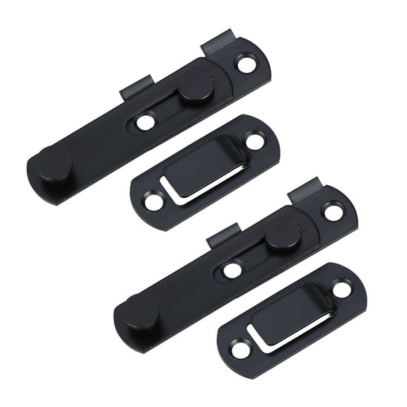 2pcs Black Door Latch Made of Stainless Steel for Home Use on Doors Windows Cabinets Gates