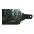 thumbnail image 1 of Gothic Cutting Board, Digital Scene of a Secret Forest, Decorative Tempered Glass Cutting and Serving Board, Wine Bottle Shape, Dark Taupe and Dusk, by Ambesonne, 1 of 1