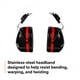thumbnail image 5 of Orejeras 3M Cap Mount Negro/Rojo NRR 27dB para uso industrial, 5 of 6