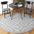 thumbnail image 2 of SAFAVIEH Prairie Ethelbert Geometric Area Rug, Grey/Ivory, 6'7" x 6'7" Round, 2 of 10