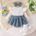 thumbnail image 2 of Gerichy Newborn Baby Girl Clothes Smocked Bubble Romper Dress + Socks + Headband Cute Fall Winter Baby Girls Clothing 0-12 Months, 2 of 4