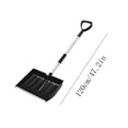thumbnail image 2 of Large Lightweight Aluminum Snow Shovel & Ice Scraper | Heavy Duty Metal Snow Removal Tool with Comfortable Handle for Car, Camping, & Outdoor,Black, 2 of 6
