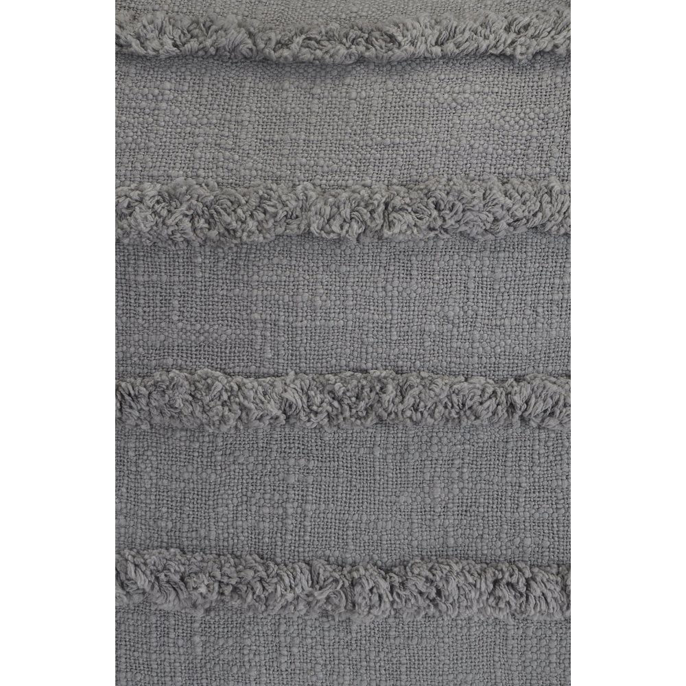 Ox Bay Gray Solid Organic Cotton Square 2 Piece Pillow Feather Filled Set