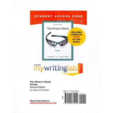 The writer's world essays pearson