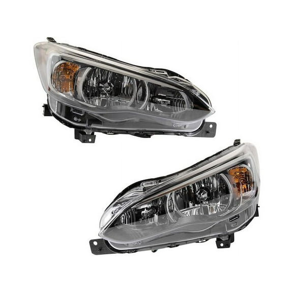 Headlight Assembly Set 2 Piece - Compatible with 2017 - 2022 Subaru Impreza Sedan 2018 2019 2020 2021