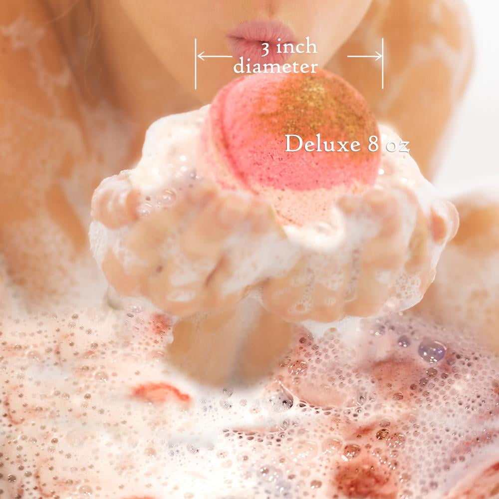 Ivy & Bauble Handmade Fruity Scent Jewelry Bath Bombs with Surprise Ring |Made in USA | No Paraben, No Preservatives, No Phosphate| Aroma Therapeutic Moisturizer for Bubble & Spa Bath| 8oz-Size 8