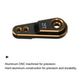 thumbnail image 3 of Aluminum Alloy 25T Steering Servo Arm Horn Gold for 1/10 RC Car/Boat/Airplane Boat Accessories 2 Pcs, 3 of 7