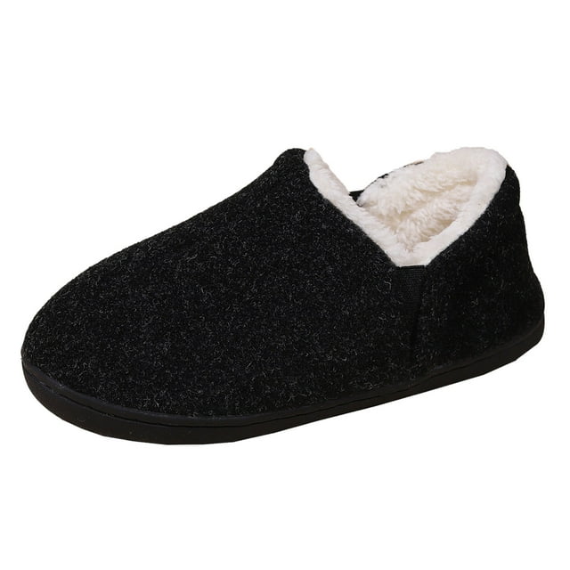 Chaussons pour Femmes Mode Ouverts pour Femmes Sandales Compensées pour Femmes Isolation Hiver Plates en Daim Chaussons Moelleux Sandales à Bout Fermé pour Femmes