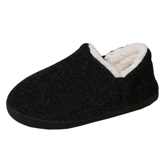 Women's Slippers Warm Memory Foam Indoor Outdoor House Shoes Winter Mini Boots Cozy Suede Flat Bottomed Rubber Sole House Slippers