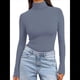 thumbnail image 1 of Camisetas de Larga para Mujer, Ropa Interior Térmica Básica de Otoño, Ropa de Invierno Azul Mar M, 1 of 10