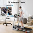 thumbnail image 3 of Chariot Mobile pour Téléviseur pour Écrans de 23 à 60 Pouces jusqu'à 88 Lb, VESA 400x400, Support Inclinable avec Tablette pour Portable à Hauteur Réglable, Support Roulant sur Pied, 3 of 9