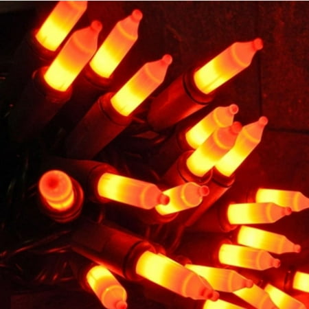 70 Orange & Black Lights Halloween String Light Set - Walmart.com