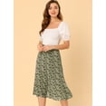 thumbnail image 4 of AllegK Faldasmedpiercon estampado floral y cintuelástialpamujer Cafe Blanco S, 4 of 6
