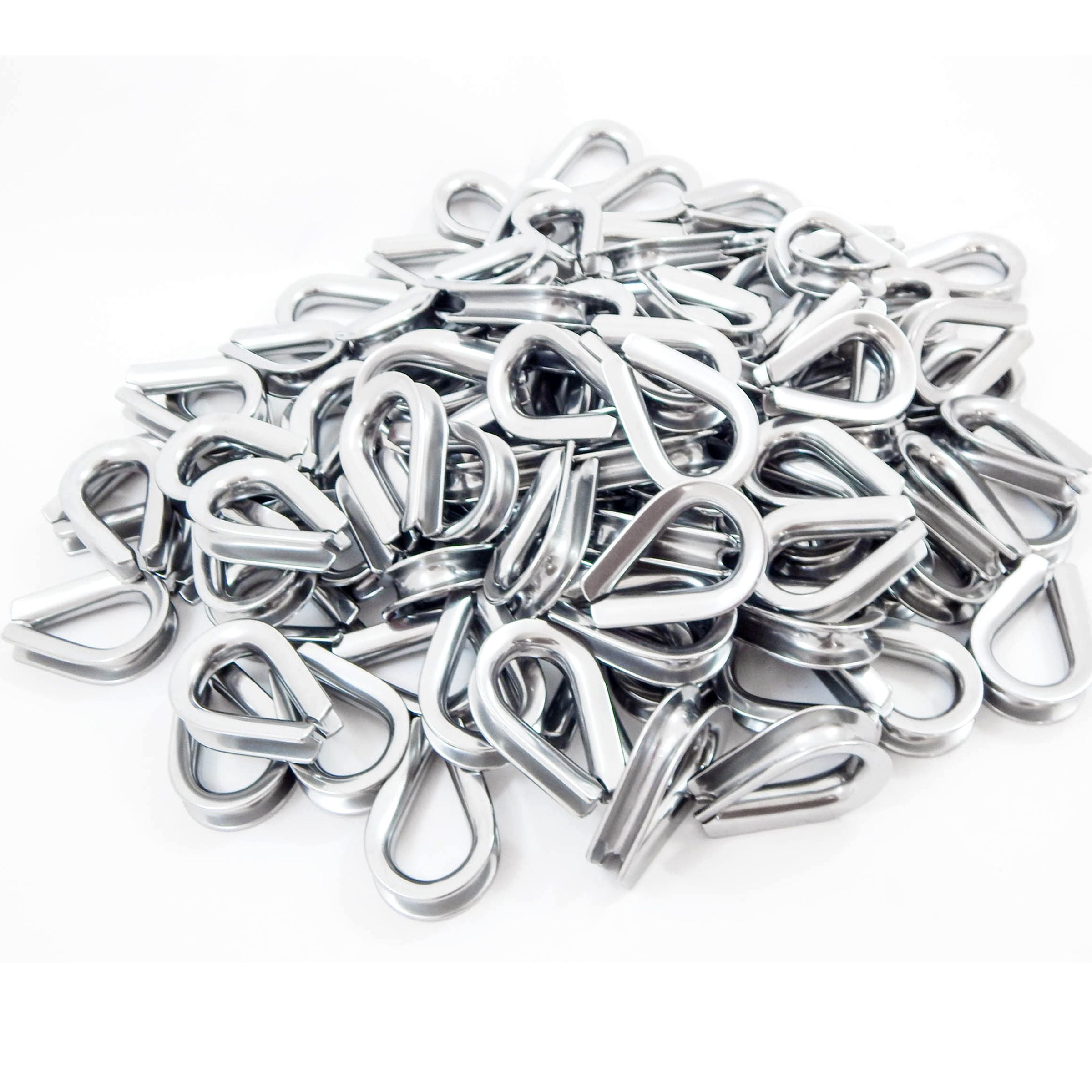 Red Hound Auto 100 Stainless Steel Wire Rope Cable Thimbles 3/8