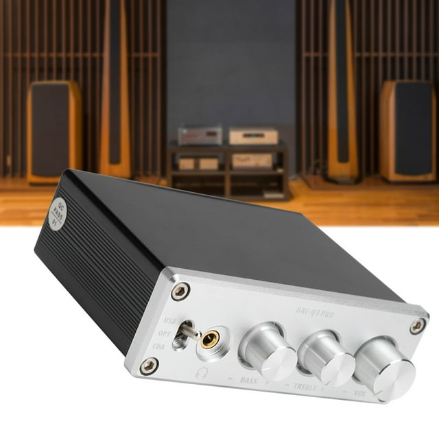 01 Decodificador AC-Q3 Pro Dac, Fibra/Coaxial + Decodificador De Audio De Entrada Pc-USB, DecodificacióN De Altura Dac con Conector para Auriculares, para Auriculares De 3,5 Mm(Plata) Unbranded XD11807-02