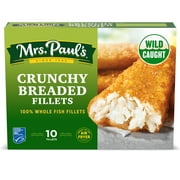 Mrs. Paul's Crunchy Breaded 100% Whole Fish Fillets, 19 oz. 10-Count (frozen)