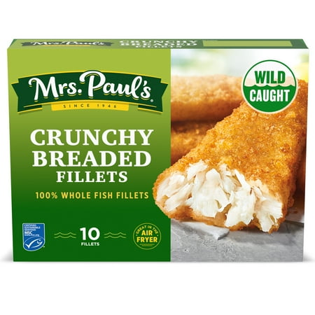 Mrs. Paul's Crunchy Breaded 100% Whole Fish Fillets, 19 oz. 10-Count (frozen)