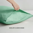thumbnail image 5 of Flxxie 1800 Count Double Brushed Microfiber Envelope Pillowcases Set of 2, King, 20" x 36", Sea Green, 5 of 6