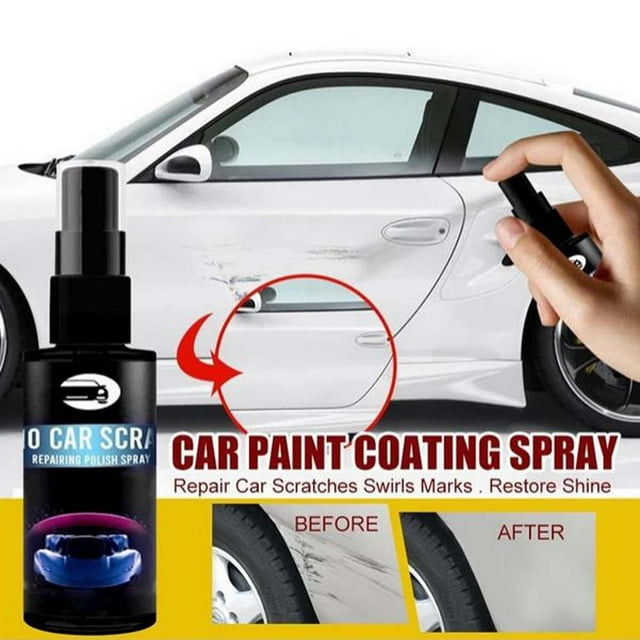 Fiudx Spray Reparador de Rayones, Tecnología de Recubrimiento 9H, Acabado Brillante, Protección Hidrofóbica, Fácil Aplicación, Mantenimiento de Superficies de Vehículos, Apto para Pintura, Metal, Plá