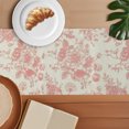 thumbnail image 4 of Unique Bargains Floral Table Runner 13x72 Inch Red Farmhouse Table Runner Table Runners 72 Inches Long for Vintage Flowers Print Home Decors, 4 of 7