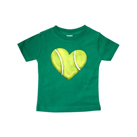 

Inktastic Tennis Ball in Heart Gift Baby Boy or Baby Girl T-Shirt