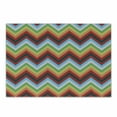 thumbnail image 1 of Chevron Cutting Board, Vibrant Colorful Zigzag Lines with Sharp Pointy Ends Simple Trend Polygon Print, Decorative Tempered Glass Cutting and Serving Board, Small Size, Multicolor, by Ambesonne, 1 of 1