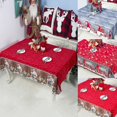 thumbnail image 3 of 150x180cm decoración de fiesta de mantel impreso rectangular con tema navideño, 3 of 5