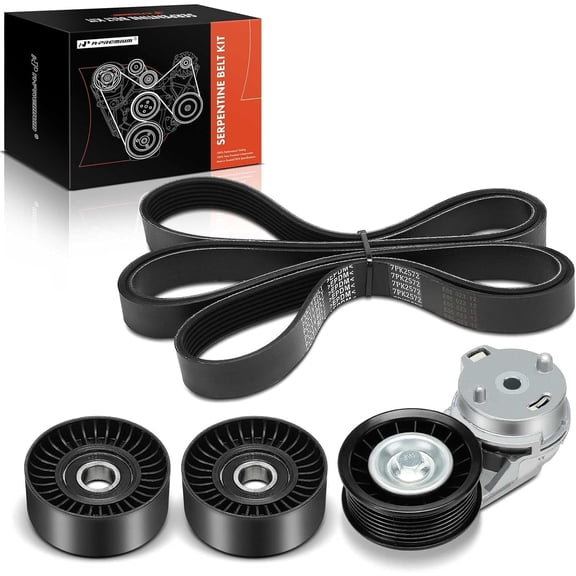 A-Premium Engine Serpentine Drive Belt Kit Compatible with Dodge Ram 1500 Ram 2500 Ram 3500 2003 2004 2005 2006 2007 2008 5.7L
