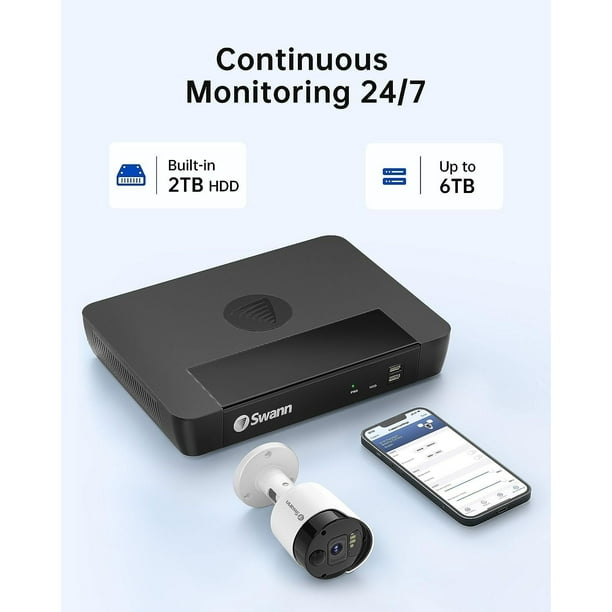 防犯カメラ Swann Professional NVR Security System Swann Pro Series 4K Cameras with 1TB NVR Security System