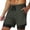 Army Green, variant on Men's 2 in 1 Workout Running Shorts 5" with Pockets Quick Dry Gym Athletic Shorts with Compression Liner Dark Blue,M