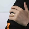 thumbnail image 4 of K-KED Stainless Steel Band Ring Womens Mens Jewellery Accessories Party Wholesale-Gold-7, 4 of 9