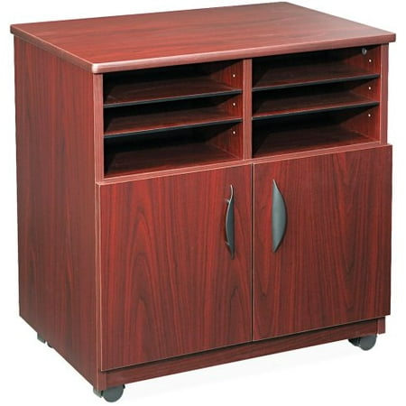 Safco Products 1851MH Mobile Machine Stand with Sorter, Mahogany