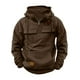 thumbnail image 1 of Blusa con capucha de manga larga para hombre, sudadera con cremallera lisa, sudadera con capucha para entrenamiento, sudadera deportiva con múltiples bolsillos para exteriores, chaquetas de invierno,, 1 of 5