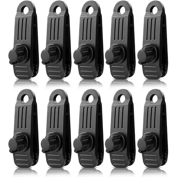 yeuweold 10 Pcs Tarp Tent Clip, Tarp Clamp Tarp Clip Tent Tarp Clamp Awnings Clip Tarp Eyelet Clip Camping Accessories