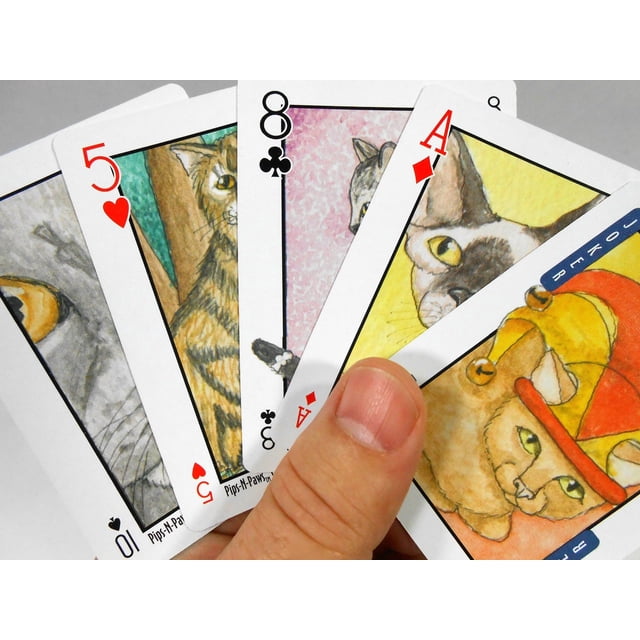 Cats Pips & Paws Playing Cards Featuring Cats with Seek-N-Find Hidden Images - Great for Any Playing Card Game