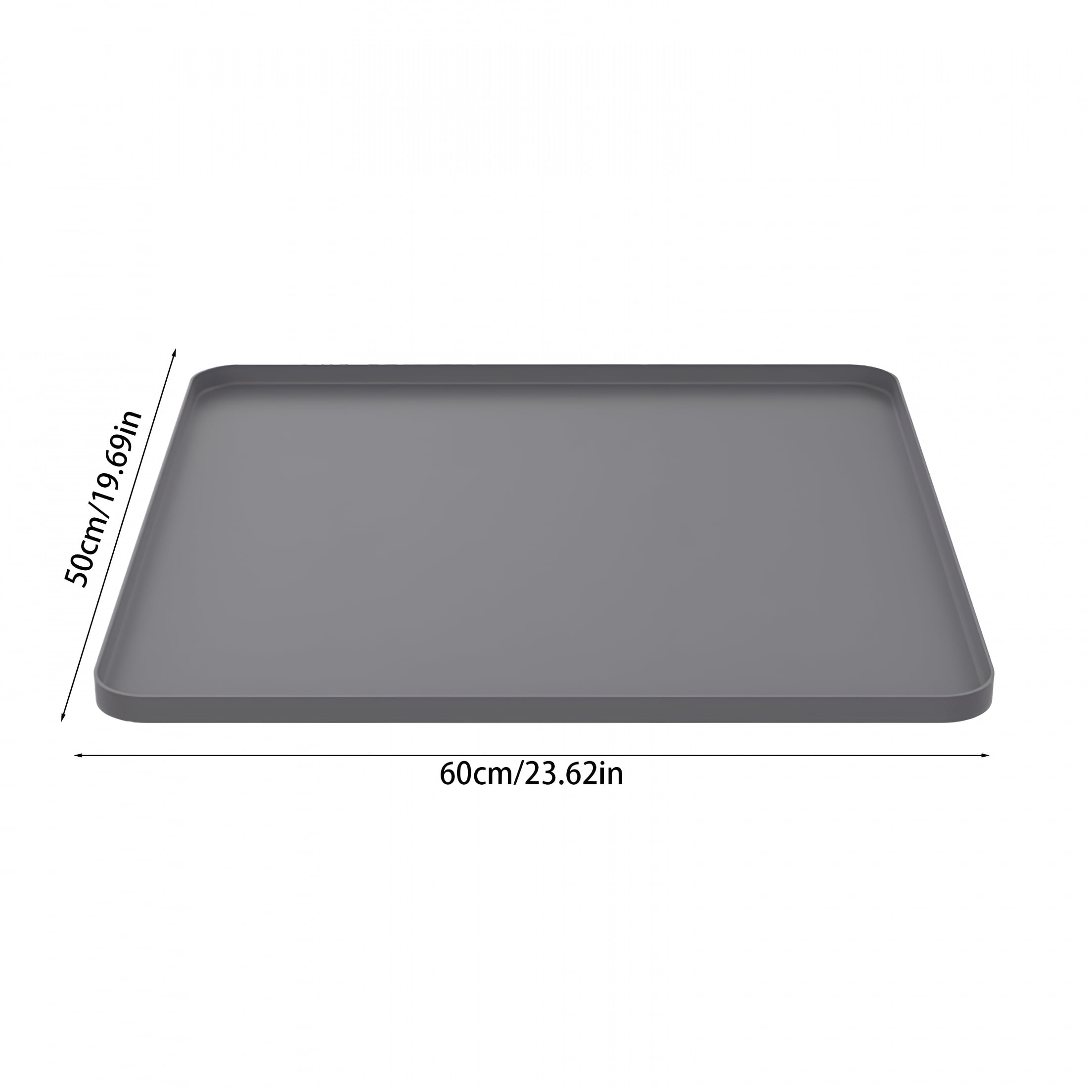RLESO Waterproof Silicone Under Sink Mat for Kitchen and Bathroom,24 X 20 In,Washer Dryer Countertop with Shelf Organizer Tray Undersink Waterproof Mat