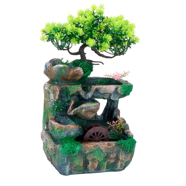Desktop Fountain, Waterfall Resin Relaxation Flowing Water Indoor Water Fountain, For Bedroom