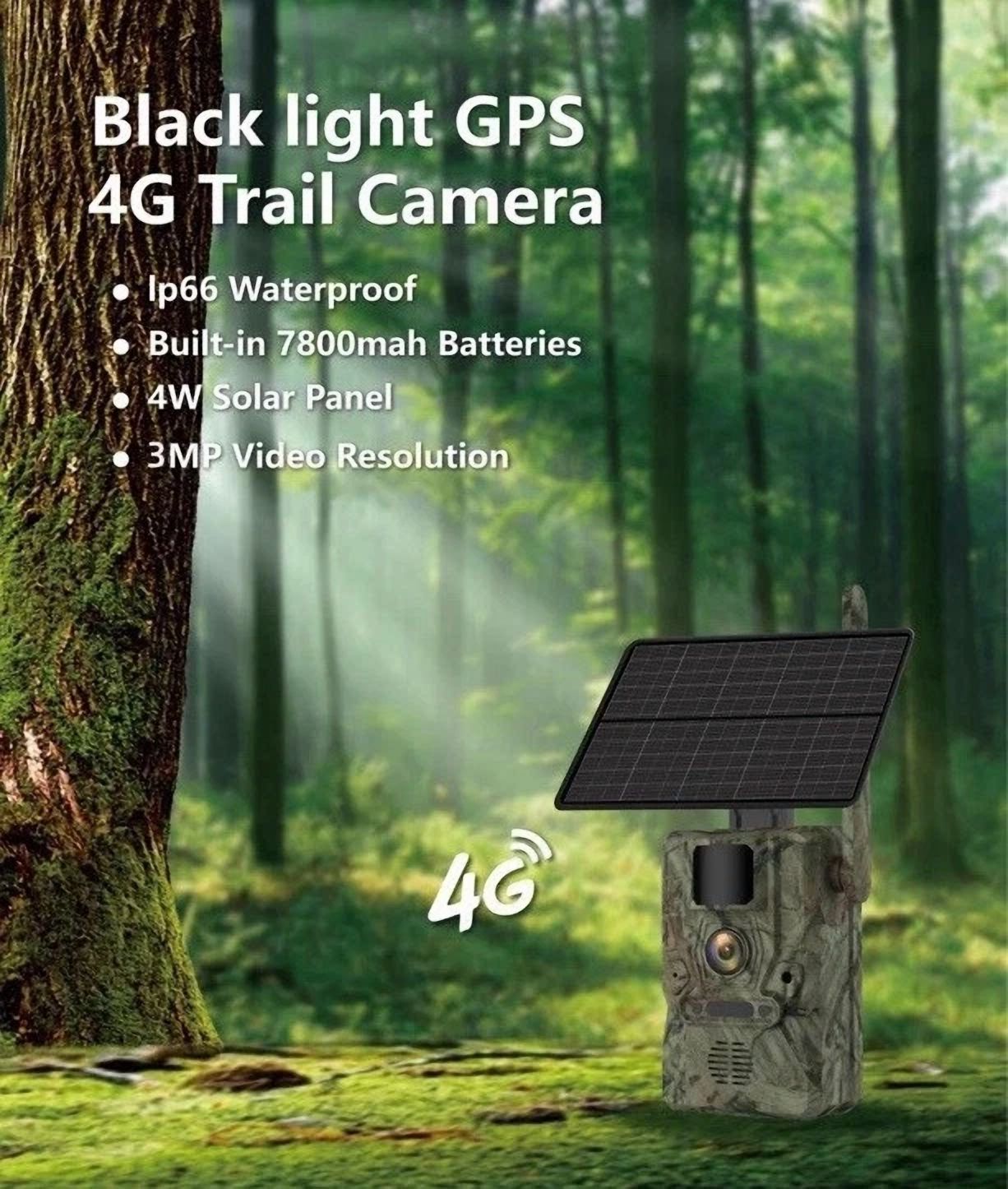 LynkNano 4G SOLAR GPS Hunting Security Camera 3MP TRAIL Camera, AI 25m Detection, 2-Way Audio, App