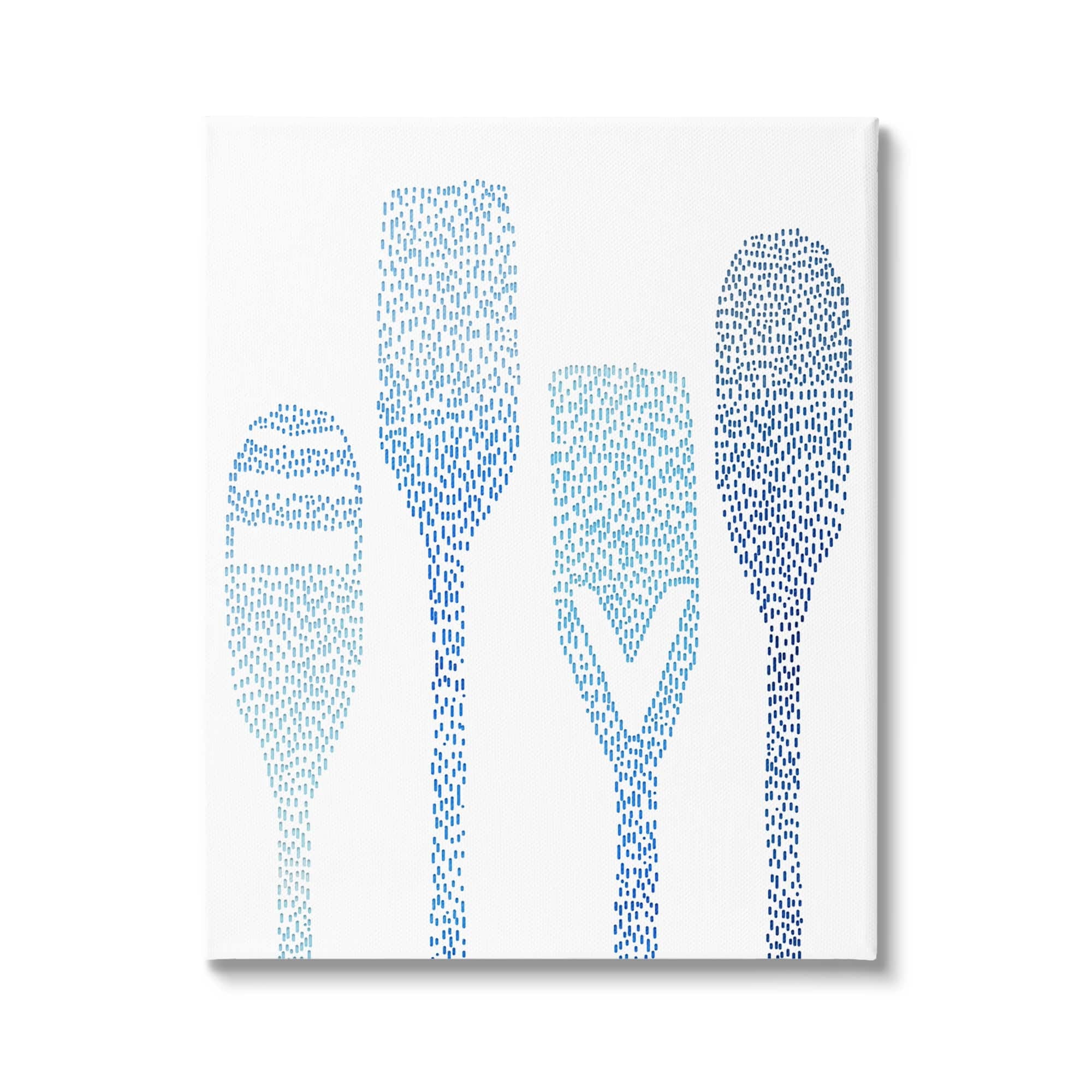 Stupell Boat Oars Abstract Stipple Pattern Landscape Painting Gallery Wrapped Canvas Print Wall Art
