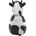 Ebros Country Farm Bovine Cow With Collar Holding A Wooden Barrel ative
