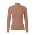 thumbnail image 1 of Wyzesi Pull Vert pour Femmes Maternité Mode Manches Longues Col Roulé Couleur Unie Pull Ample en Tricot Mouton, 1 of 4