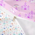 thumbnail image 4 of Erosebridal Cartoon Animal Unicorn Queen Duvet Cover Set For Kids,Purple Dreamy Princess Style Castle Bedding,Reversible 3pcs,No Comforter, 4 of 6
